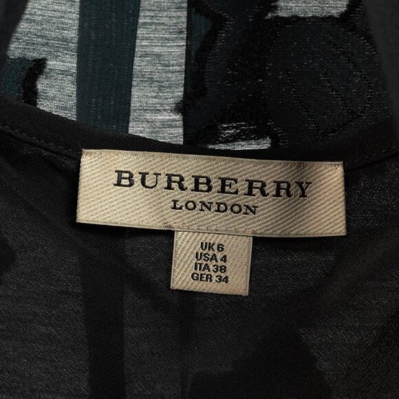 Burberry Green Floral Fil Coupe Buttoned Shirt - Picture 10 of 12